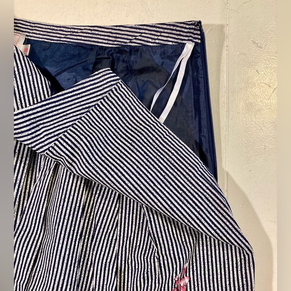 NEW ModCloth Ruby Belle Skirt Navy Pink Floral Woman’s 18 Plus Size - Picture 7 of 12